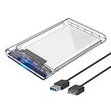 Case Para HD Transparente- Usb 3-0- Transmissão 6gbps- Sata 2-5-- Hhd Ou Ssd- Ecase-300