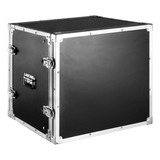 Case Rack Periférico 10u Profissional Com 2 Trilhos Roscados Cor Preto