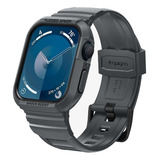 Case Spigen Apple Watch S7 S8 S9 45mm Rugged Armor Pro Cinza
