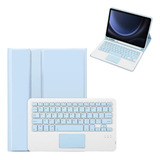 Case Trackpad Compatível Com Tablet Samsung S9 Fe 10 9 X516 Cor Azul claro