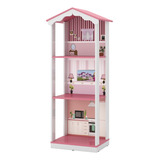 Casinha De Boneca Casa Infantil Mdf Para Menina Rosa Barbie