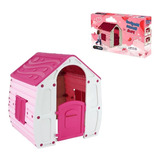 Casinha De Brinquedo Infantil Rosa Magical 560010 Belfix Cor Rosa chiclete Princesas