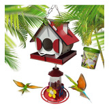 Casinha De Passarinho Decorar Bebedouro Beija flor Néctar