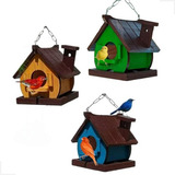 Casinha De Passarinho Kit 3 Un Madeira Tratada Eco