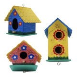 Casinha De Passarinhos Ninho De Aves Kit Com 10 Unidades