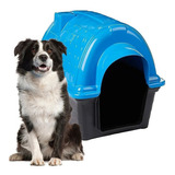 Casinha Iglu De Plástico Para Cães Furacão Pet Grande N 6 N 6 Azul