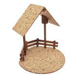 Casinha Para Decoração De Natal Presépio Em Madeira Básico