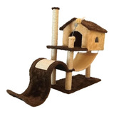 Casinha Para Gato Caminha Brinquedo Arranhador Tobogã Onda