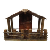 Casinha Para Presépio Rústica N4 38x50x34cm