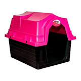 Casinha Plástica Para Cães Rosa Tamanho N 03 Jel Plast Desenho Casa