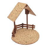 Casinha Presépio De Natal 33 Cm Rústica Madeira Pinus