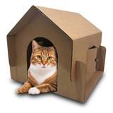 Casinha Toca De Gato Papelão Desmontavel Resistente