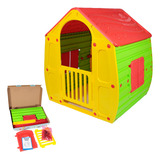 Casinha Toca Kids Plástica Colorida Infantil Janela E Porta