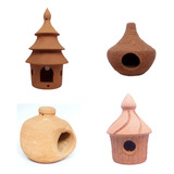 Casinhas 4 Modelos Comedouro Ninho Para Aves De Pendurar