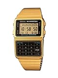 Casio Relógio Masculino Prateado 25 Memory Calculator Databank Dourado Relógio De Quartzo