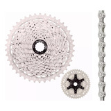 Cassete K7 Bike Sunrace Mx3 10v 11 42 Corrente Tec 10v Mtb