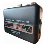 Cassete Player Estilo Walkman P Fita K7 Preto Com Cobre