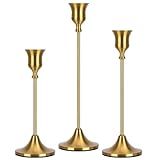 Castiçais Cônicos Castiçais Conjunto De 3 Castiçais Suporte De Castiçal Dourado De Latão Suporte De Vela Para Jantar De Festa De Casamento