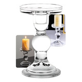 Castiçal Candelabro Mesa Suporte Vidro Porta Velas Enfeite