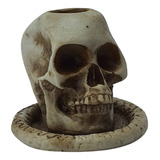 Castiçal Caveira Cranio Halloween