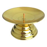 Castiçal Dourado Para Vela De 7 Dias