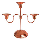 Castiçal Em Cobre 3 Velas Candelabro