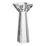 Castiçal Porta Vela Suporte Decorativo 17x6x6cm Cristal