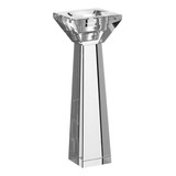 Castiçal Porta Vela Suporte Decorativo 19x6x6cm Cristal