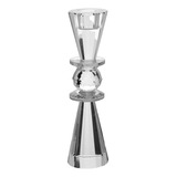 Castiçal Porta Vela Suporte Decorativo 23x5x5cm Cristal
