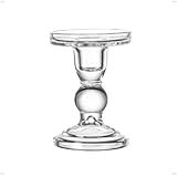 Castiçal Transparente De Vidro - Suporte Para Vela De 7 Dias - Porta Vela Decorativo Para Mesa