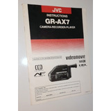 Catálgo Manual De Instrução Gr Ax7 Jvc Câmera Recorder