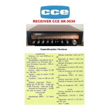 Catálogo Folder Receiver Cce Sr 3030 Novo Okm 