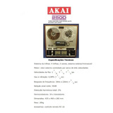 Catálogo   Folder  Tape Deck Akai De Rolo 250d   Novo Okm