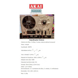 Catálogo   Folder  Tape Deck Akai De Rolo 4000d   Novo Okm