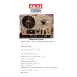 Catálogo Folder Tape Deck Akai De Rolo 4000d Novo Okm