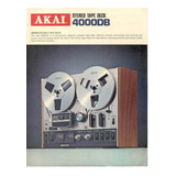 Catálogo   Folder  Tape Deck Akai De Rolo 4000db   Novo Okm