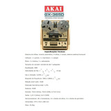 Catálogo Folder Tape Deck Akai De Rolo Gx 365d Novo Okm