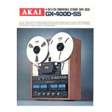 Catálogo Folder Tape Deck Akai De Rolo Gx 400d ss Novo