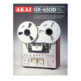 Catálogo Folder Tape Deck Akai De Rolo Gx 650d Novo Okm