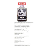 Catálogo Folder Tape Deck Akai De Rolo M 10 Novo Okm