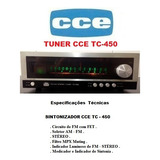 Catálogo Folder Tuner Cce Tc 450 Novo Okm 
