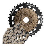 Catraca 7v Shimano Tz500 14 34 Megarange 21v Corrente Index