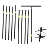 Cavadeira Trado Manual Base 10pol 25cm 4 Facas 10 Hastes