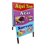 Cavalete Calçada Lousa Açaí E Sorvete Açaiteria Ref 327acv