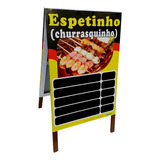 Cavalete Calçada Lousa Espetinho Churrasquinho Ref 348cv