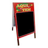Cavalete Calçada Lousa Placa Tabuleiro Aqui Tem Ref 79cv