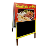 Cavalete Calçada Lousa Restaurante Cardápio Do Dia Ref 345cv