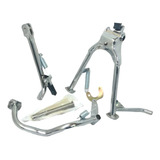 Cavalete Central Lateral Pedal Freio C Molas Cg 99 Cromados