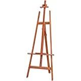 Cavalete Estúdio Para Pintura Suporta Telas De Até 1 20 M De Altura Trident 12032 Madeira Eucalipto Clara