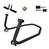 Cavalete Traseiro Coyote Para Motos Sem E Com Suporte-Slider De Balança - Preto -2 Pares De Suportes - 1 Cavalete-